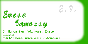 emese vamossy business card